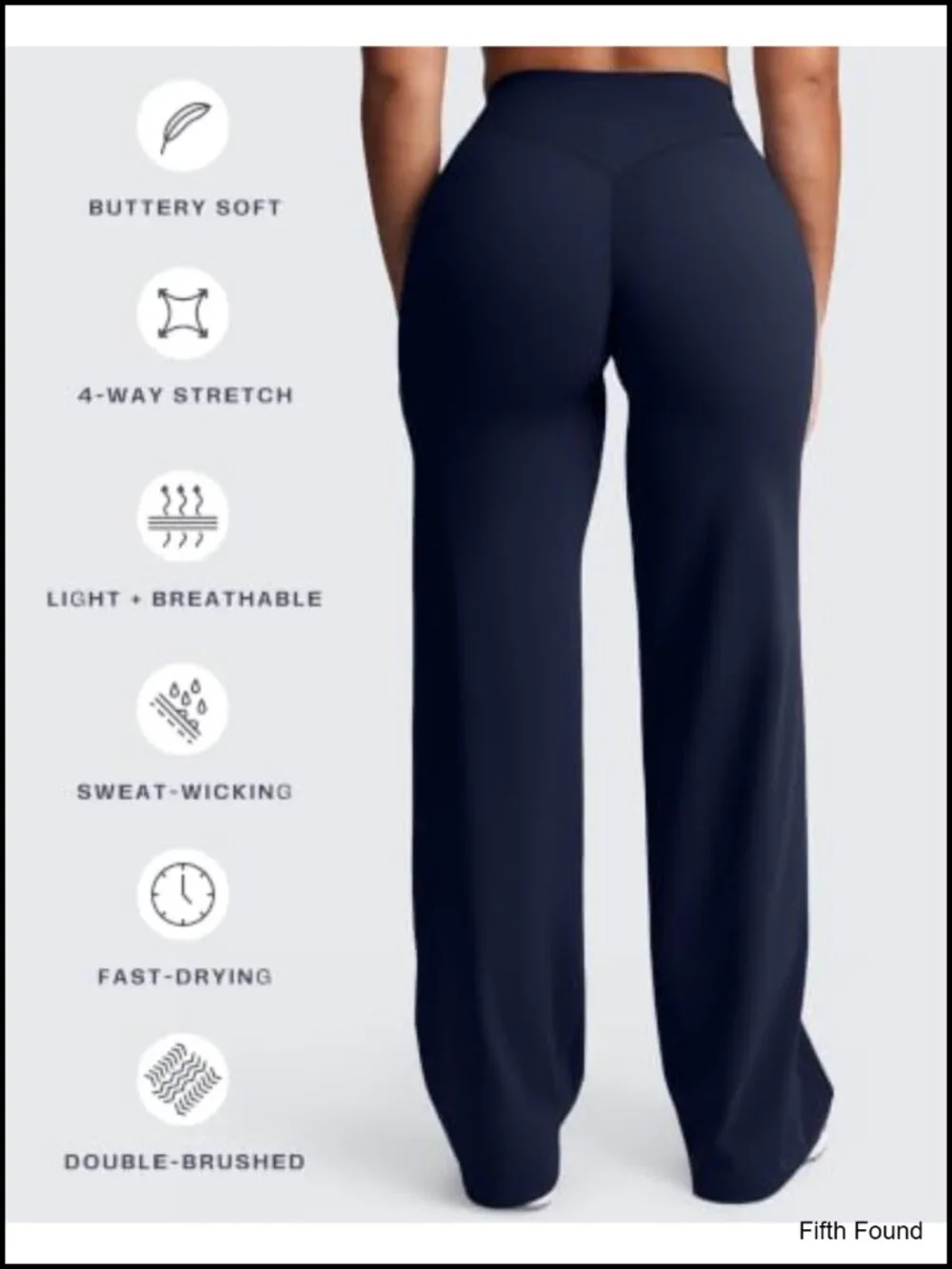 Buttery Soft Straight Leg Yoga Pants, Mid-Waist Wide-Leg for Workout & Casual